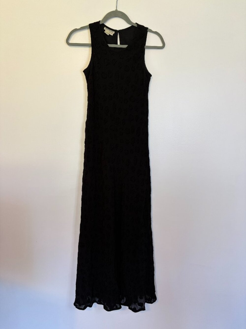 Ann Taylor Vintage Black Floral Pattern Maxi Dress
